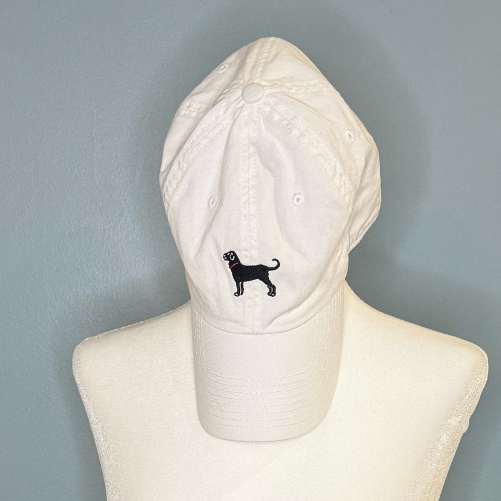 The Black Dog White Cap with Logo
